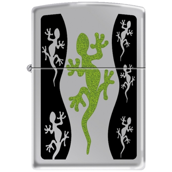 Zippo 2024 Zippo Custom 250 High Polish Chrome / Ci000259-Green Lizard Gecko ZIP-250CI000259 - main